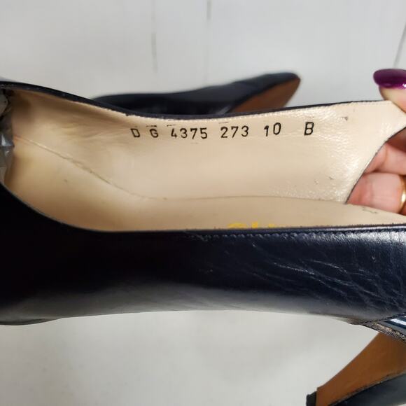 Vintage Salvatorre Ferragamo Leather Slingback Sandals 10 - Picture 5 of 9